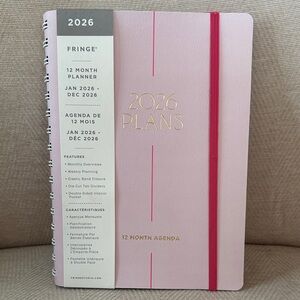 Planner Monthly And Weekly Fringe 2026 Pink Planner